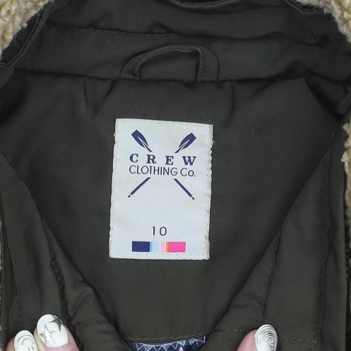 Crew Clothing Co. Women's Green Jacket Size 10, Padded