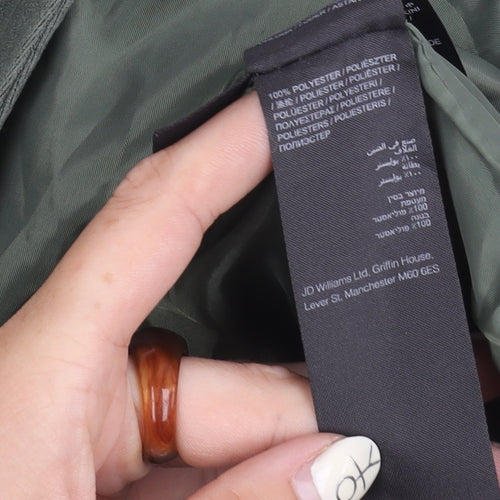 Capsule Women's Plus Size Green Biker Jacket UK 26