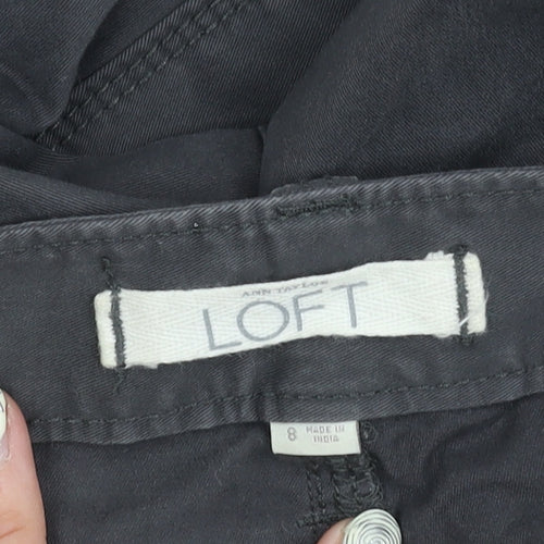 Loft Women's Grey Straight Trousers, Size 8, Casual