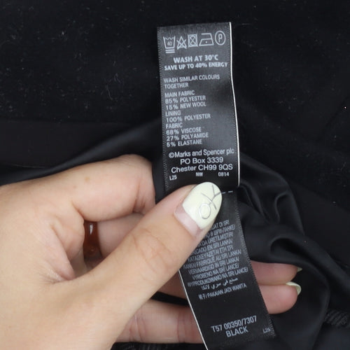 Marks and Spencer Women's Black Pencil Skirt Size 8