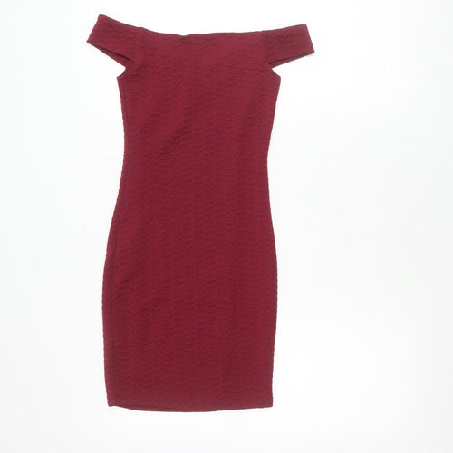 Miss Selfridge Women's Red Bodycon Dress Size 6 Petites