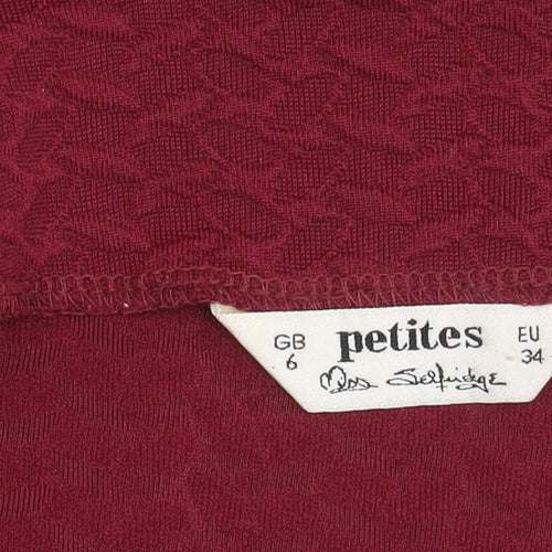 Miss Selfridge Women's Red Bodycon Dress Size 6 Petites