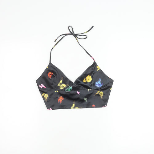 Motel Women's Black Butterfly Camisole L Halter Top