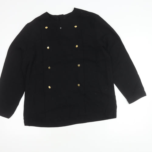 St Michael Women's Black Blouse Size 16 - Classic Style