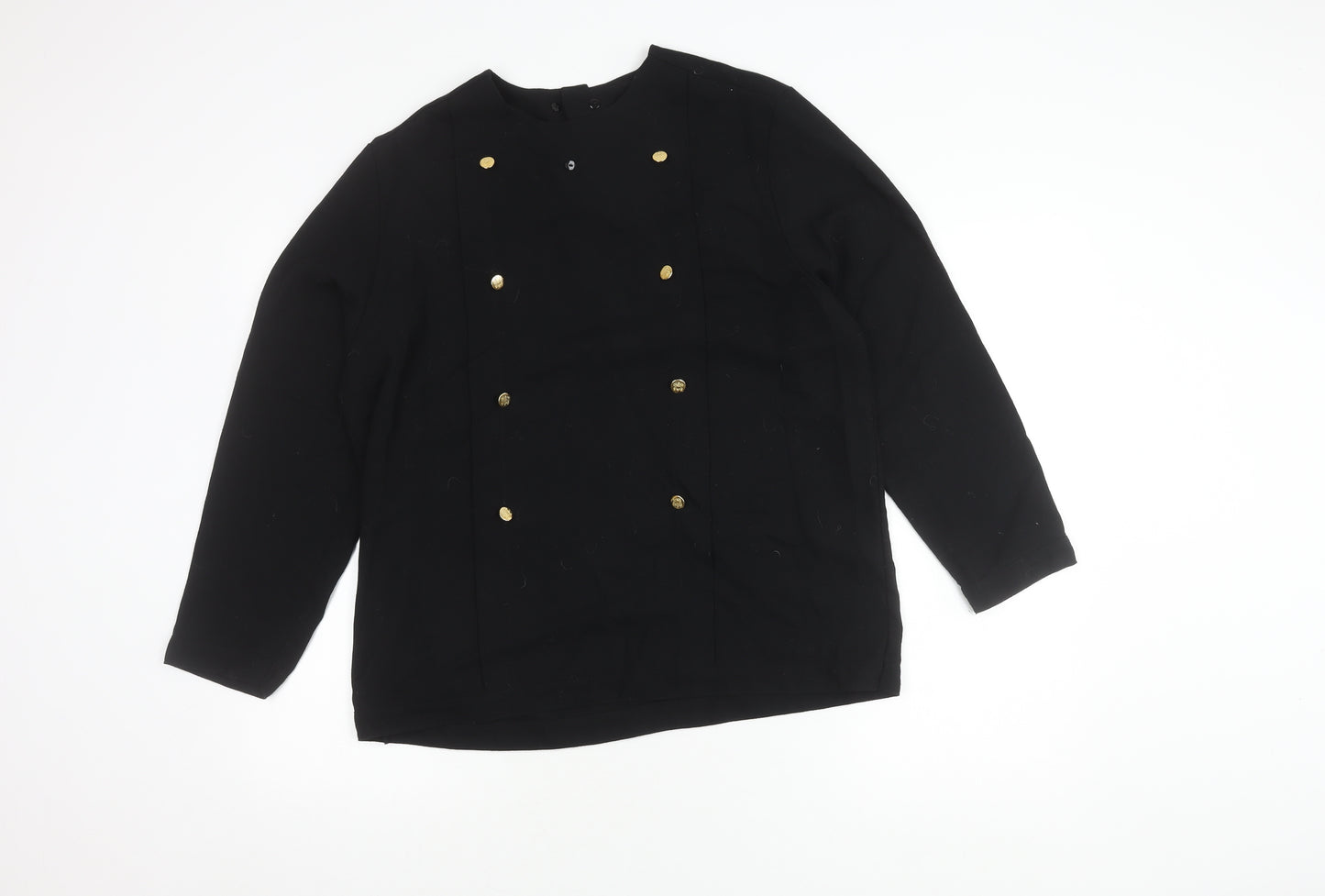 St Michael Women's Black Blouse Size 16 - Classic Style