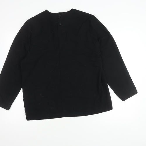 St Michael Women's Black Blouse Size 16 - Classic Style