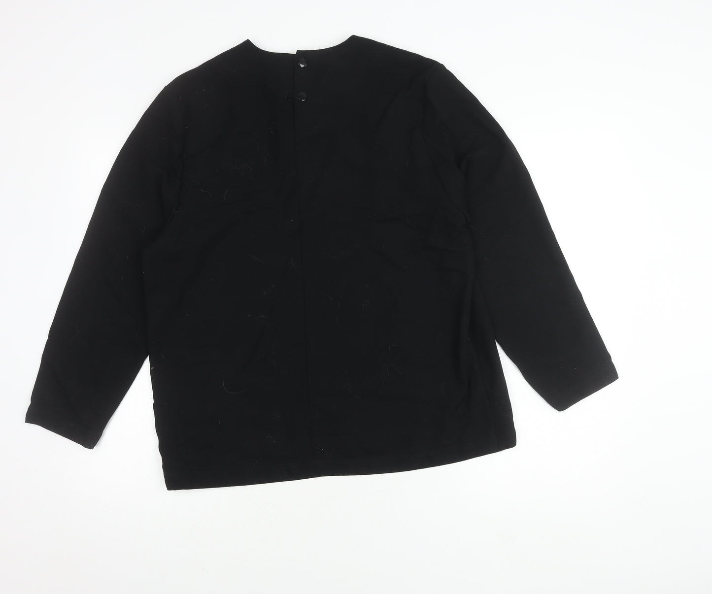 St Michael Women's Black Blouse Size 16 - Classic Style