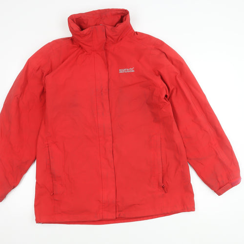Regatta Women's Red Waterproof Rain Jacket Size 16