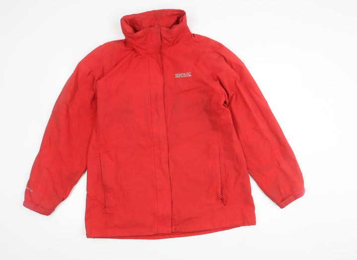 Regatta Women's Red Waterproof Rain Jacket Size 16