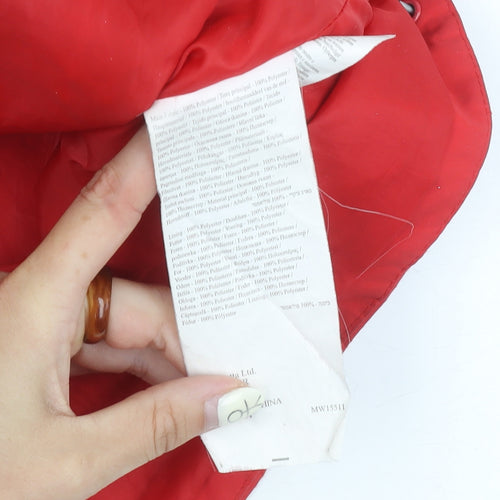 Regatta Women's Red Waterproof Rain Jacket Size 16