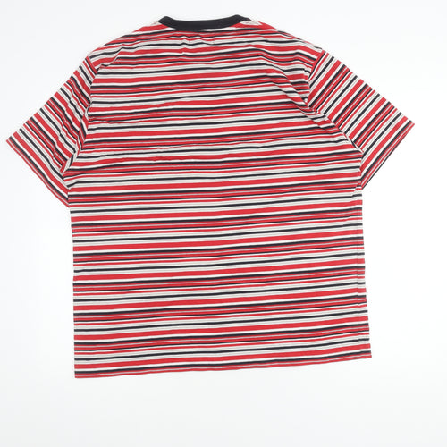 Armando Unisex Multicoloured Striped V-Neck T-Shirt L
