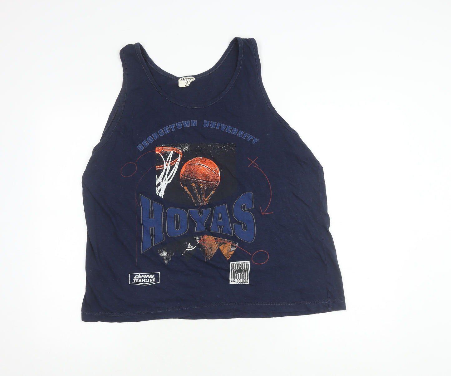 CAMPRI Men's Blue Sports Vest, L - Graphic University Tee