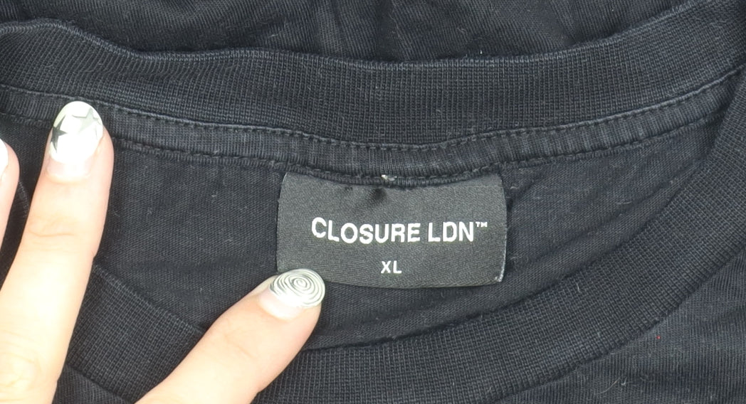 Closure LDN Men's Black XL Graphic Funny T-Shirt