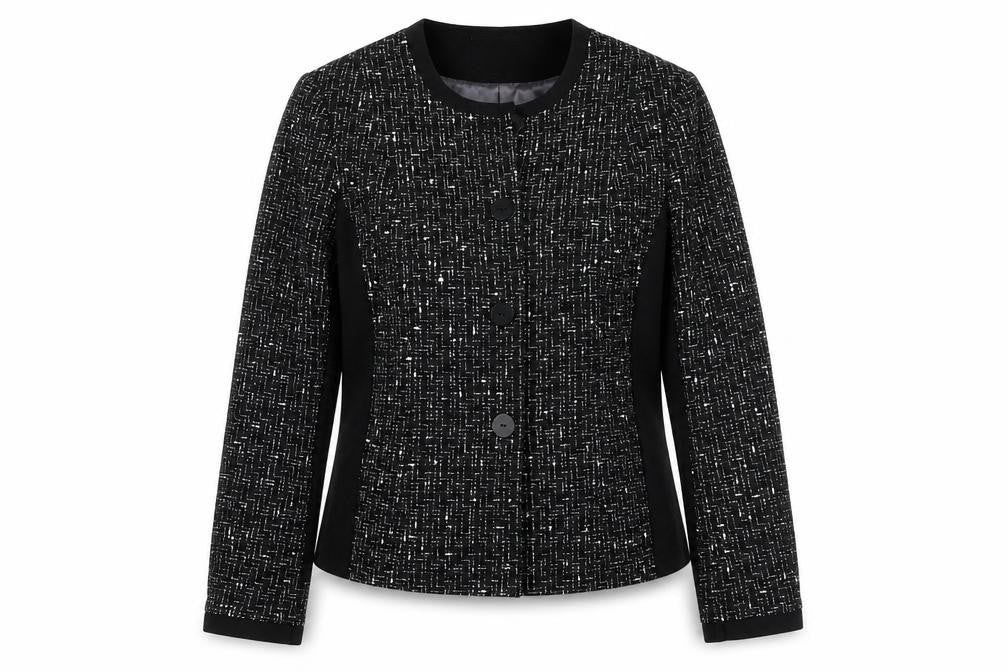 Front view of Busy Women's Black Suit Jacket, size 14, - Business Attire