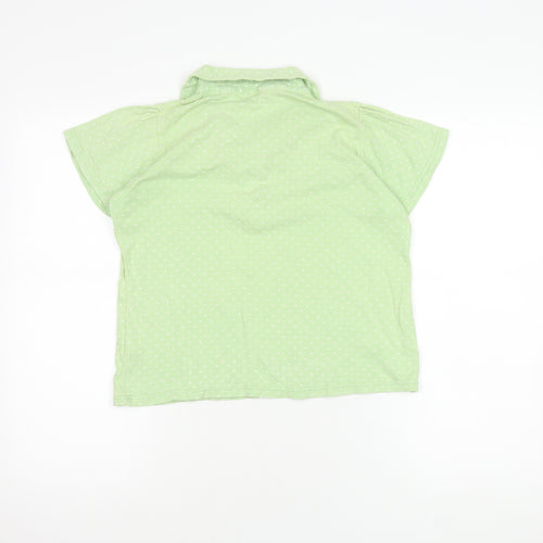 EWM Pure Classics Women's Green Polka Dot Polo, Size 10-12