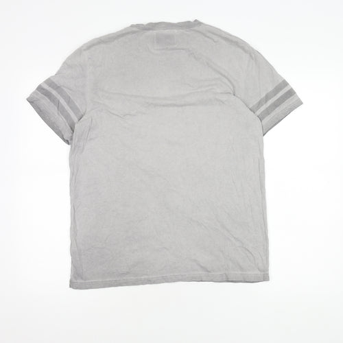 Burton Menswear Men's Grey Graphic T-Shirt, Size M