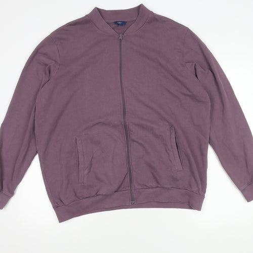 Cotton Traders Men's Purple XL Bomber Jacket