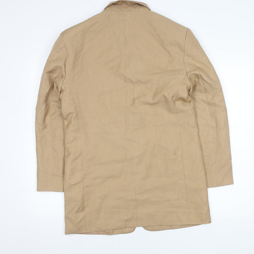 ASOS Women Beige Blazer Size 4 Two-Button