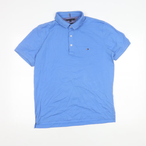 Tommy Hilfiger Men's Blue Slim Fit Polo Shirt L
