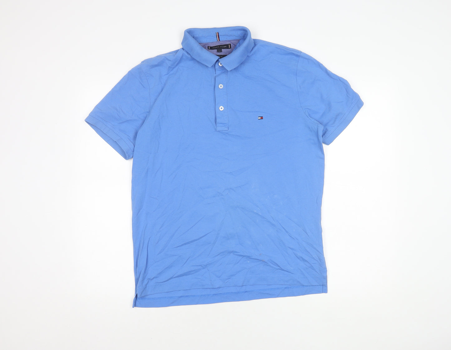 Tommy Hilfiger Men's Blue Slim Fit Polo Shirt L