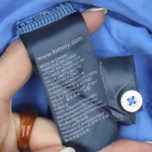 Tommy Hilfiger Men's Blue Slim Fit Polo Shirt L