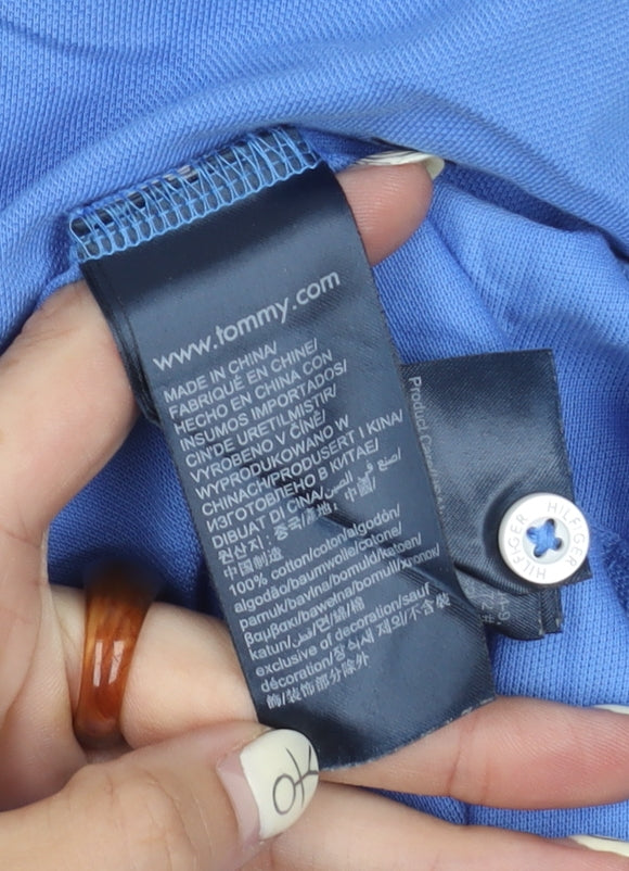 Tommy Hilfiger Men's Blue Slim Fit Polo Shirt L