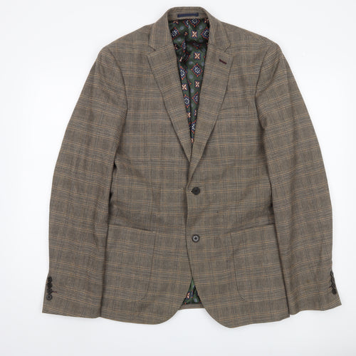 Next Men's Brown Check Blazer Size 40L