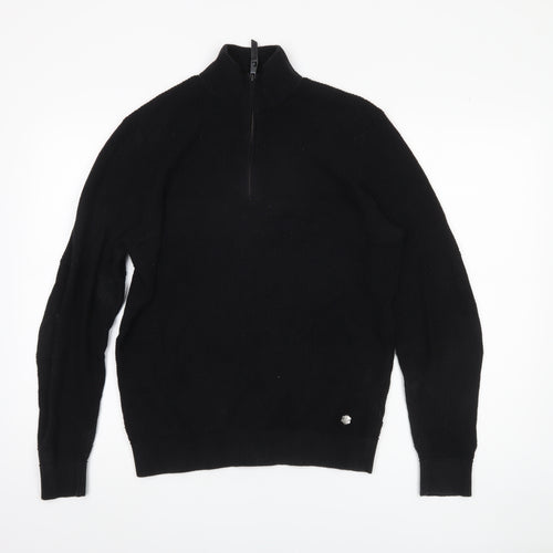 Jeff Banks Men's Black M Waffle-Knit Jumper