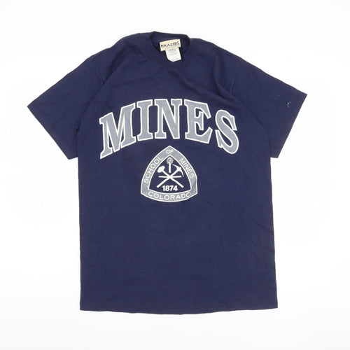 Brazos Sportswear Men's Blue Medium University T-Shirt
