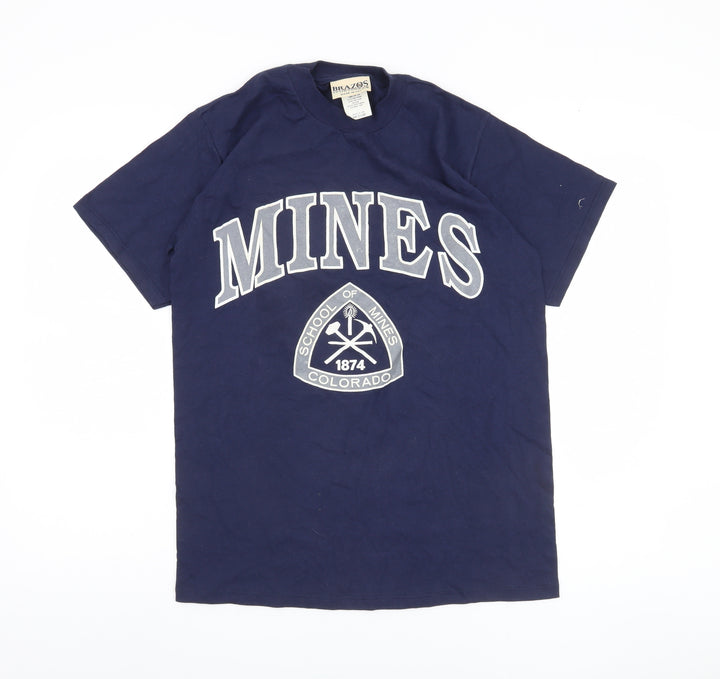 Brazos Sportswear Men's Blue Medium University T-Shirt
