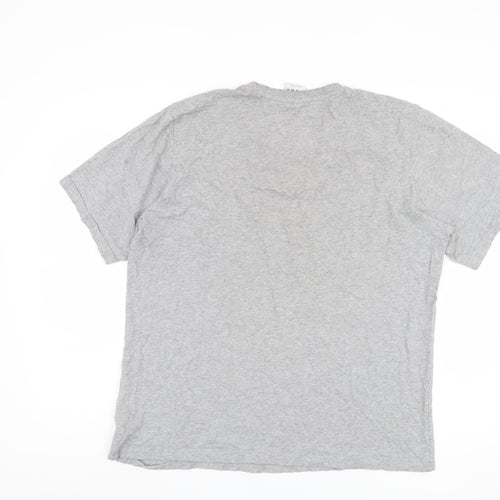 Adidas Men's Grey Graphic Print T-Shirt, XL, Sports Style