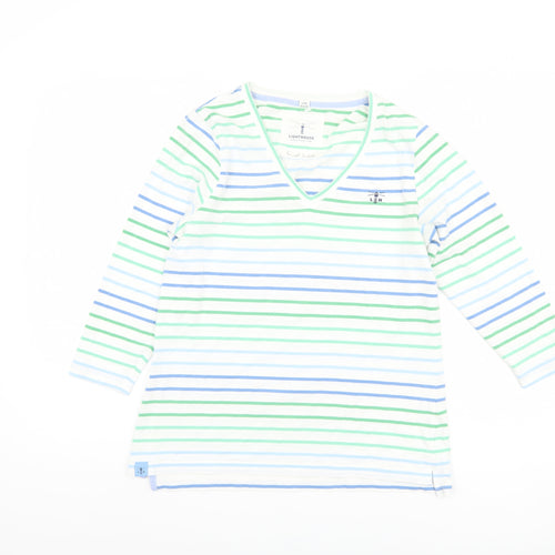 Lighthouse Women's Striped Long Sleeve T-Shirt Size 10