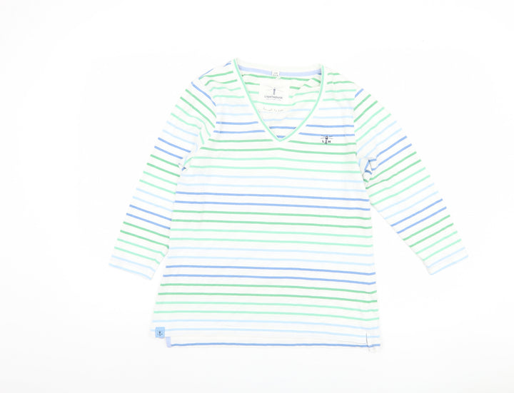 Lighthouse Women's Striped Long Sleeve T-Shirt Size 10
