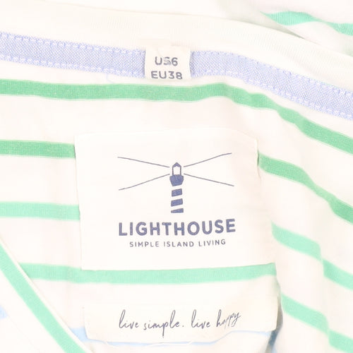 Lighthouse Women's Striped Long Sleeve T-Shirt Size 10
