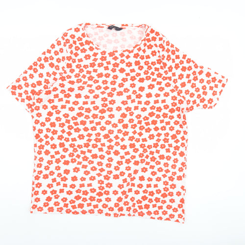 Marks and Spencer Women's Floral Cotton T-Shirt Size 8