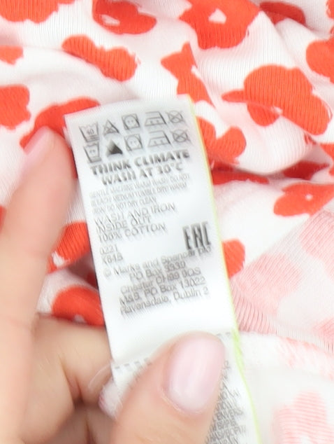 Marks and Spencer Women's Floral Cotton T-Shirt Size 8