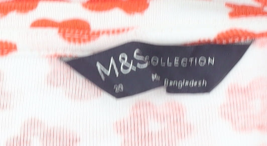 Marks and Spencer Women's Floral Cotton T-Shirt Size 8