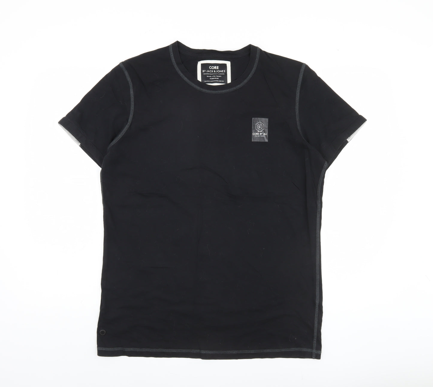 Jack & Jones Men’s Black Crew Neck T-Shirt - Size L