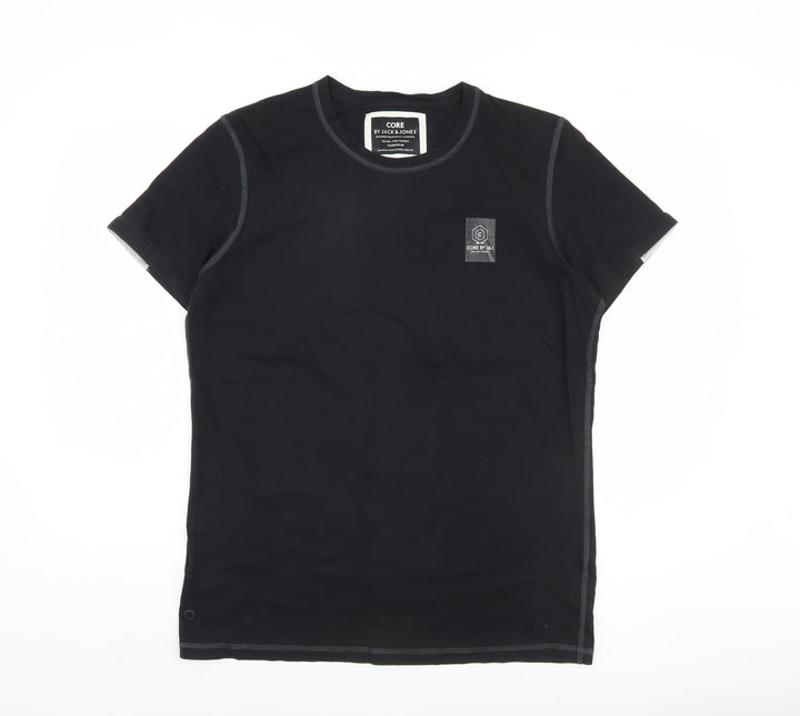 Jack & Jones Men’s Black Crew Neck T-Shirt - Size L
