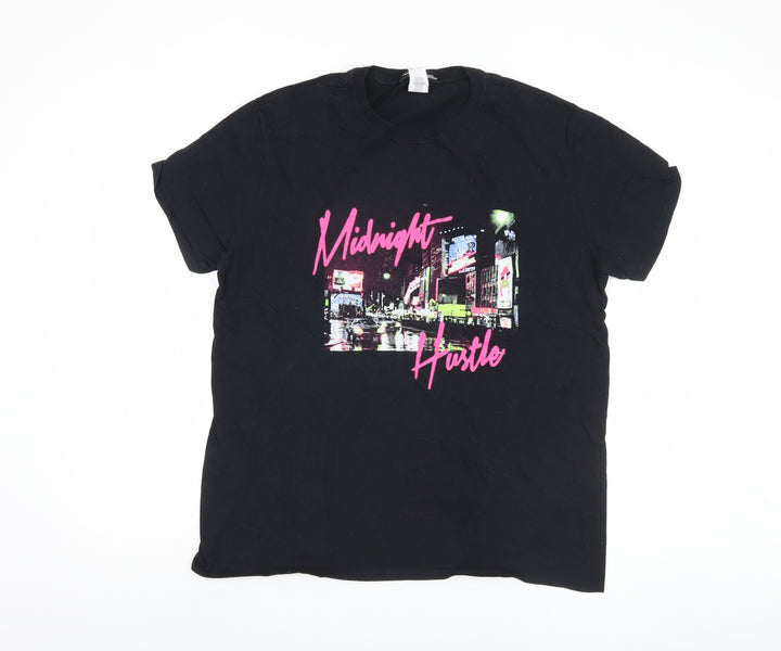 Capsule Men's Black City Theme Graphic T-Shirt L