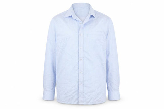 Peter England Men's Blue Striped Long Sleeve 39cm Shirt