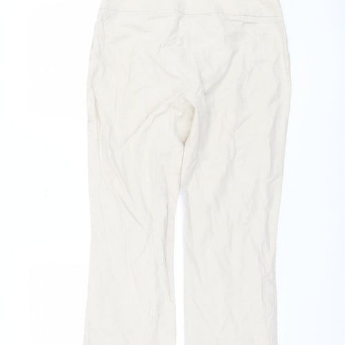 Ipekyol Women's Beige Trousers Size 12 Casual Cotton Linen