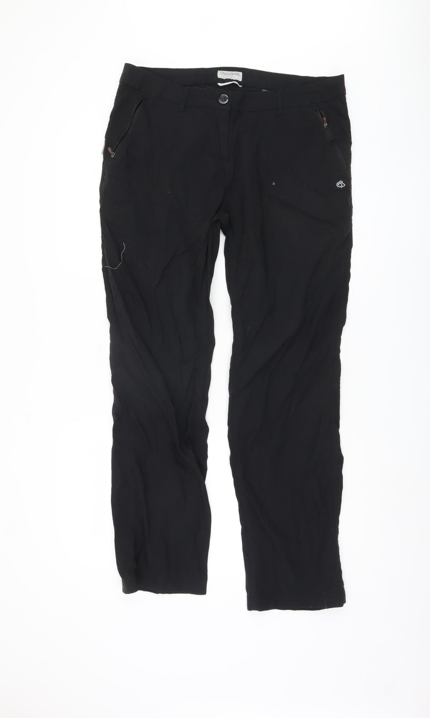 Craghoppers Women's Black Straight Trousers, Size 14