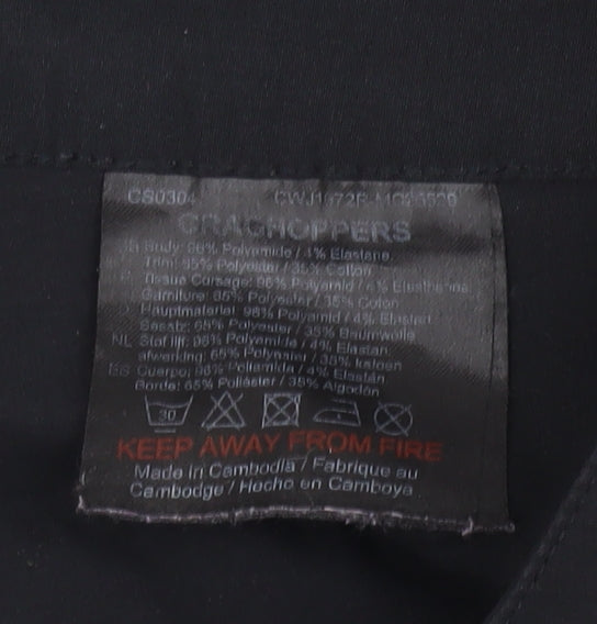 Craghoppers Women's Black Straight Trousers, Size 14
