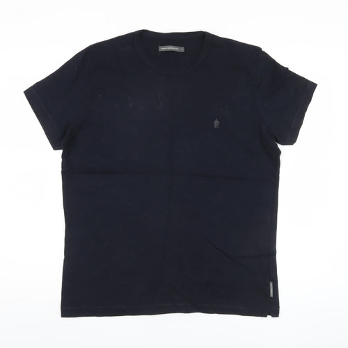 French Connection Men's Black Cotton T-Shirt L