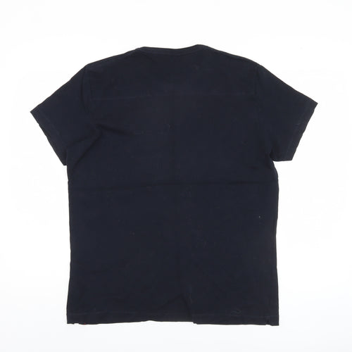 French Connection Men's Black Cotton T-Shirt L