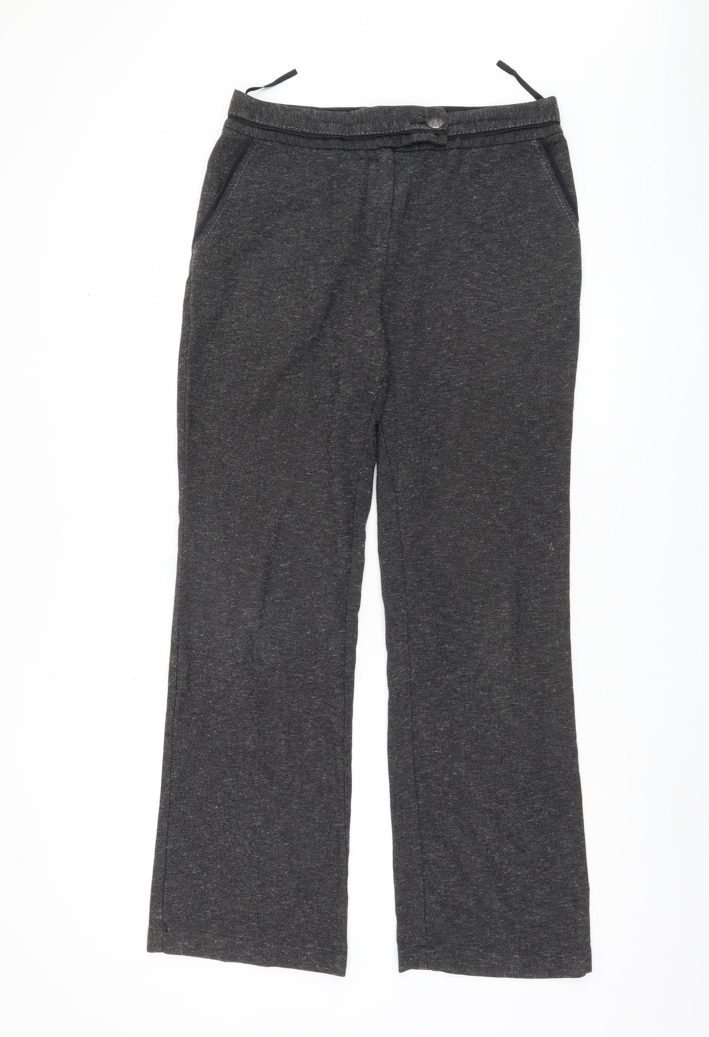 Marks and Spencer Grey Women's Trousers, Size 10, Straight Leg