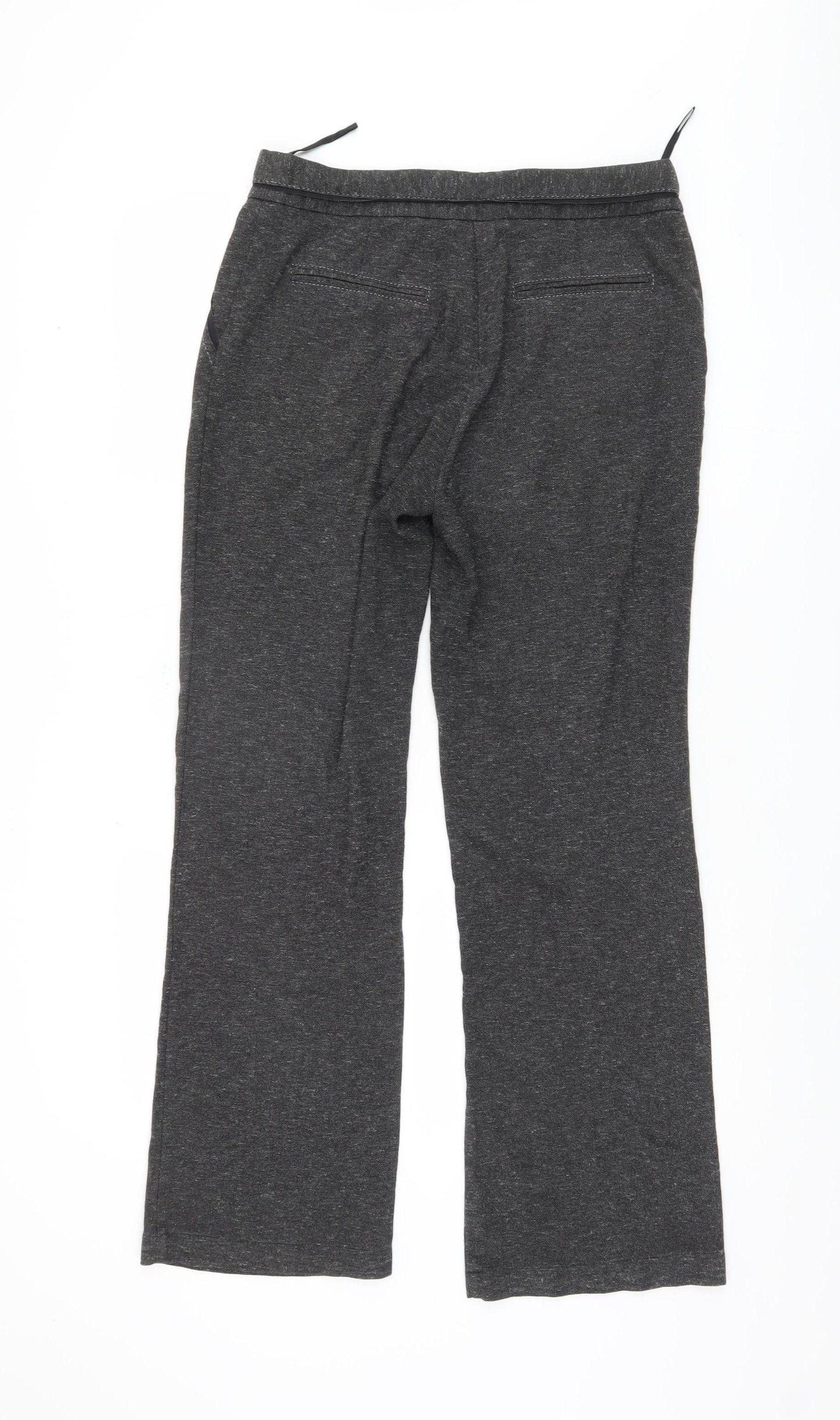 Marks and Spencer Grey Women's Trousers, Size 10, Straight Leg