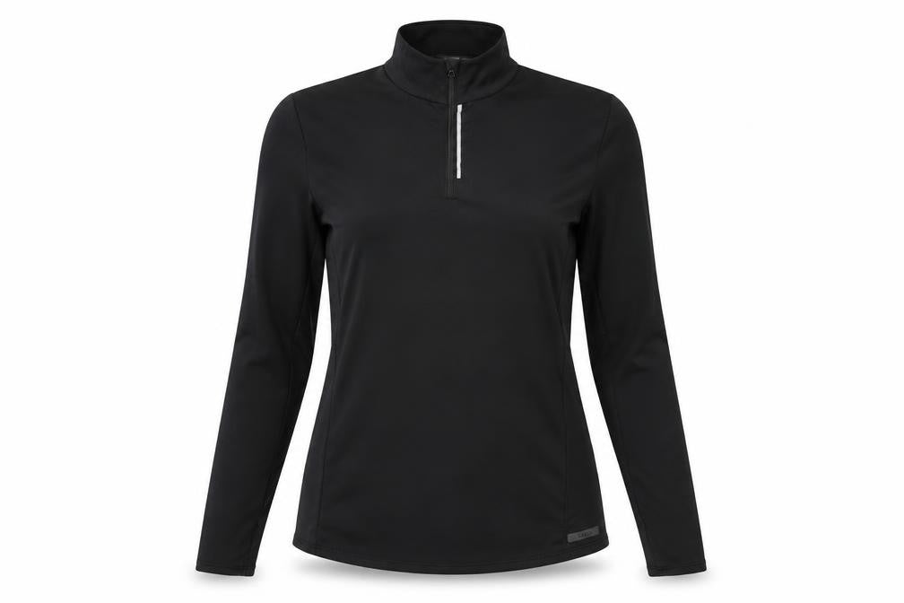 Front view of Decathlon Women's Black Pullover Athletic Top, size 10