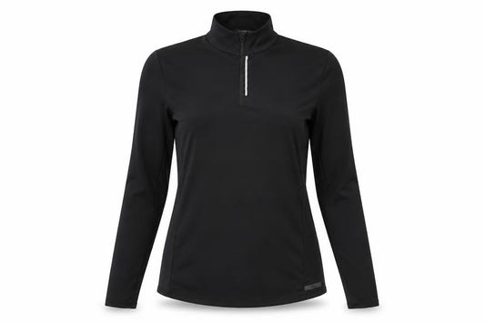 Front view of Decathlon Women's Black Pullover Athletic Top, size 10